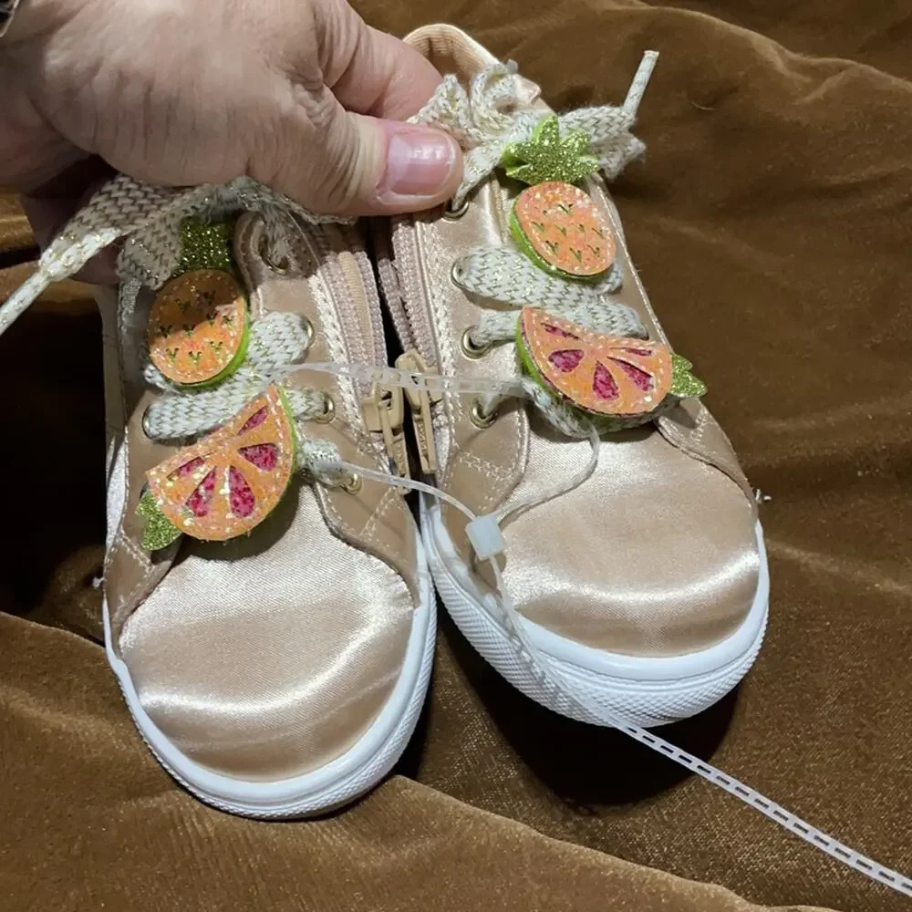 Cynthia Rowley 11 satin fruit tennis shoes NWT